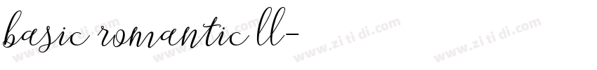 basic romantic ll字体转换